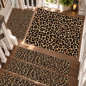 Non Slip Stair Treads For Wood Steps, Washable Stair Mat, Indoor Staircase Rug, Anti Slip Step Mat, Dog Friendly Carpet Treads