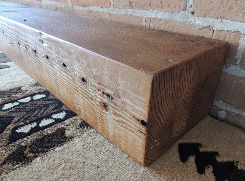 Reclaimed Wood Fireplace Mantel 61 X 7 1 4 X Etsy