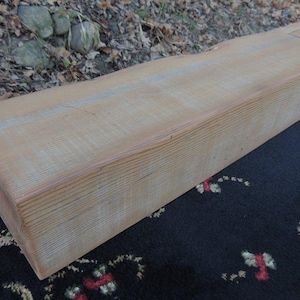 Rustic Reclaimed Fireplace Mantle 84&quot; x 7-3/8&quot; x 5-3/8&quot; // Authentic Old Growth Barn Beam // Ships Free, Saves About 120 Bucks