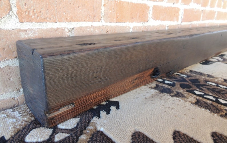 Reclaimed Wood Fireplace Mantel 66 X 5 3 8 X Etsy