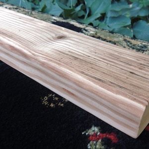Douglas Fir Mantle Shelf 90&quot; x 4-1/4&quot; x 2-1/2&quot; // Authentic Old Growth Barn Beam Mantle
