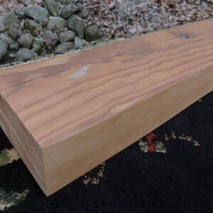 Reclaimed Wood Fireplace Mantel 81&quot; x 5-1/4&quot; x 3-3/8&quot; // Chunky Old Growth Mantle Shelf // Ships Free