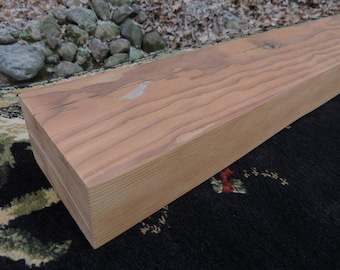 Fireplace Mantle 81" x 5-1/4" x 3-3/8" // Authentic Old Growth Wood