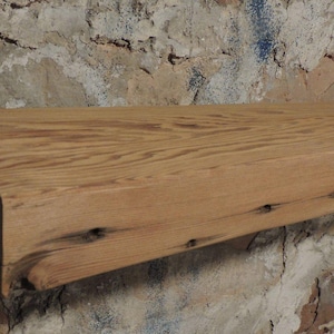 Fireplace Mantel 93&quot; x 7-1/8&quot; x 2-1/2&quot; // Authentic Barn Beam Mantle Shelf // Ships Free