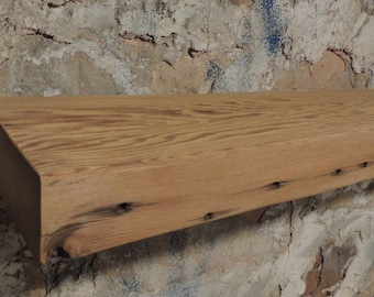Fireplace Mantel 93" x 7-1/8" x 2-1/2" // Authentic Vintage Barn Beam