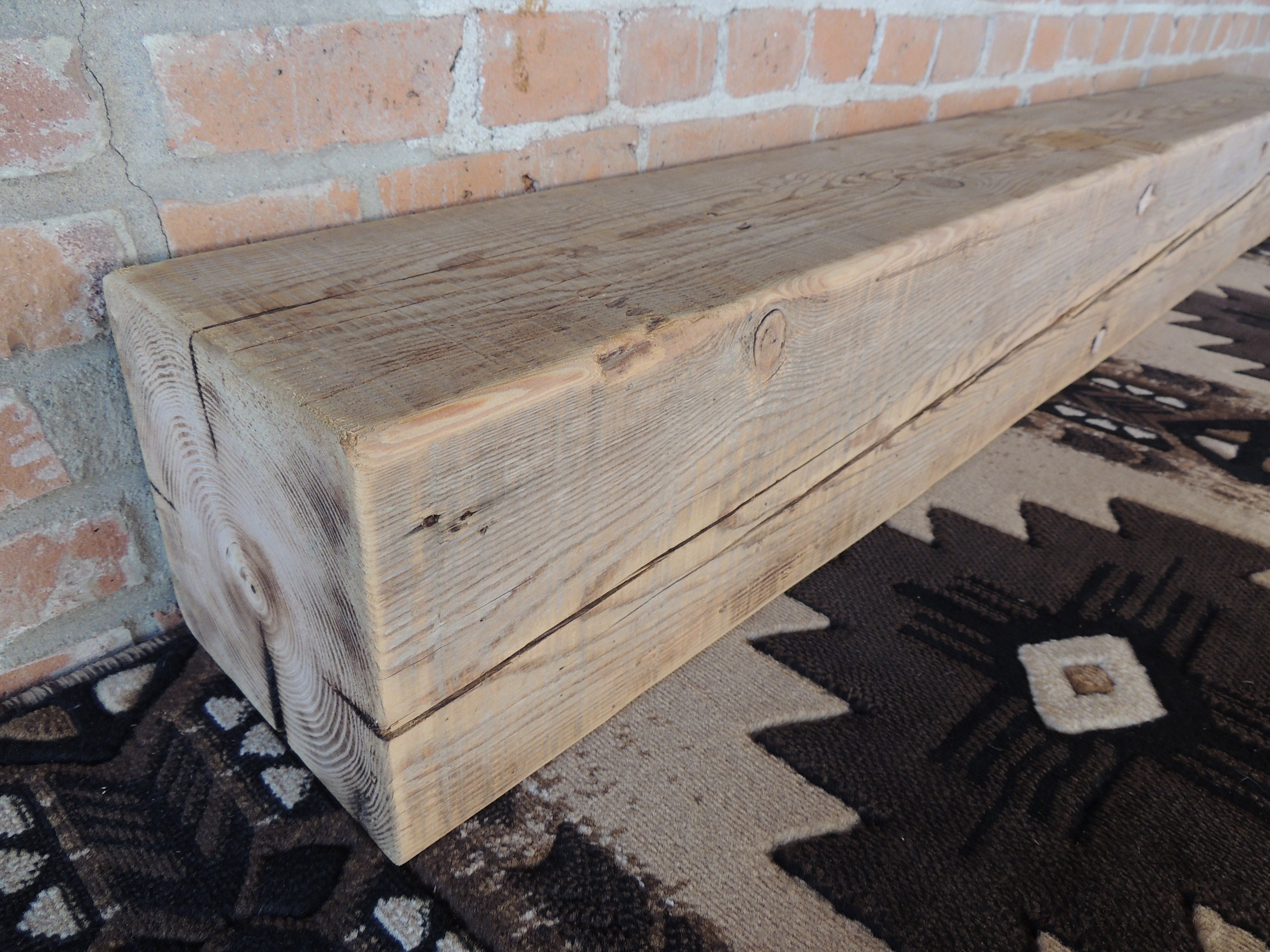 Reclaimed Wood Fireplace Mantel 72 X 8 X 8 Etsy