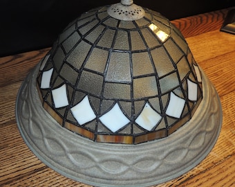 Stained Glass Flush Mount Ceiling Light
