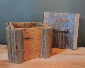 Urn // Barn Wood Cremation Urn 9" x 9" x 7"