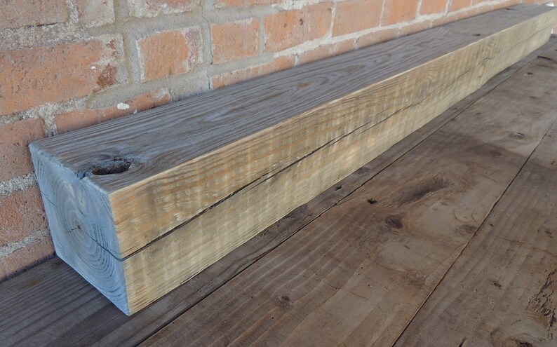 Rustic Wood Fireplace Mantel 85 X 5 1 2 X Etsy