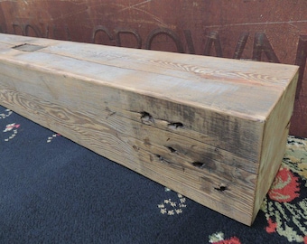 Timber Beam Fireplace Mantle 72" x 7-3/8" x 7-3/8" // Authentic
