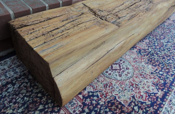 Fireplace Mantel 63 X 11 X 6 1 2 Hand Hewn Etsy