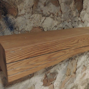 Fireplace Mantel 78-1/2&quot; x 5-1/4&quot; x 5-1/4&quot; // Authentic Old Growth Douglas Fir Barn Beam // Ships Free