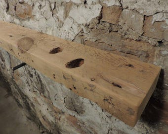 Reclaimed Barn Beam Fireplace Mantle 74" x 6" x 3"