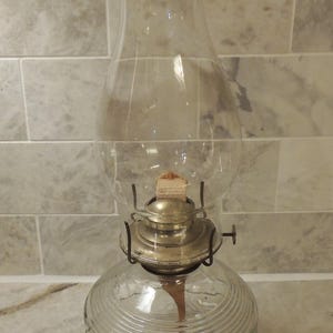 Oil Lamp // Vintage Glass Oil Lamp // Kaadan Ltd Antique Hurricane Oil Lamp // Ships Free