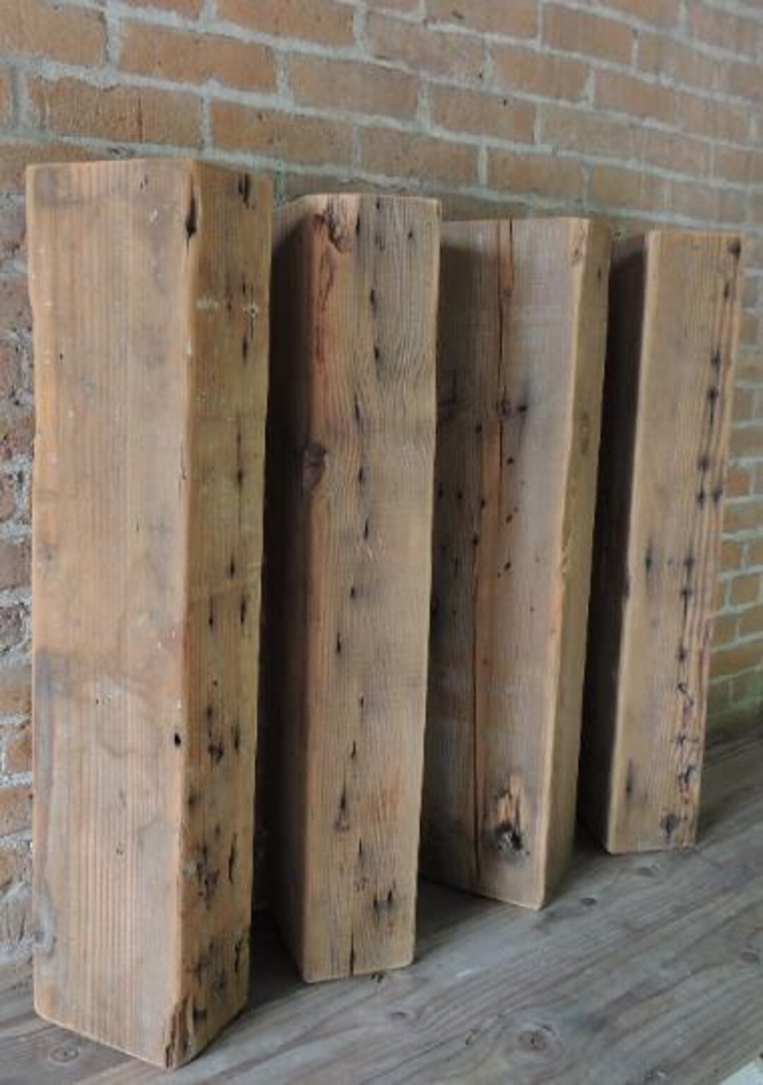 Barn Rustic Table Legs Heavy Duty Barn Beam Table Legs Each 34 X 7 X 5 // Rustic Old Table ...