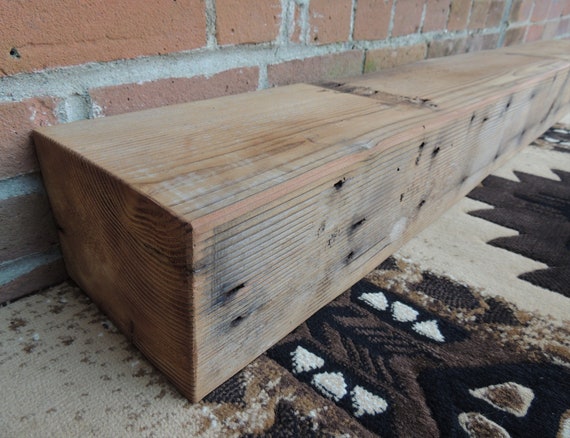 Reclaimed Wood Fireplace Mantel 62 X 7 1 4 X Etsy