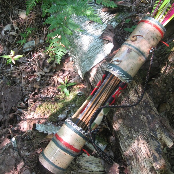 Betulla Rover Rainmaker No 3 tiro con l'arco faretra w 550 Paracord cinturino