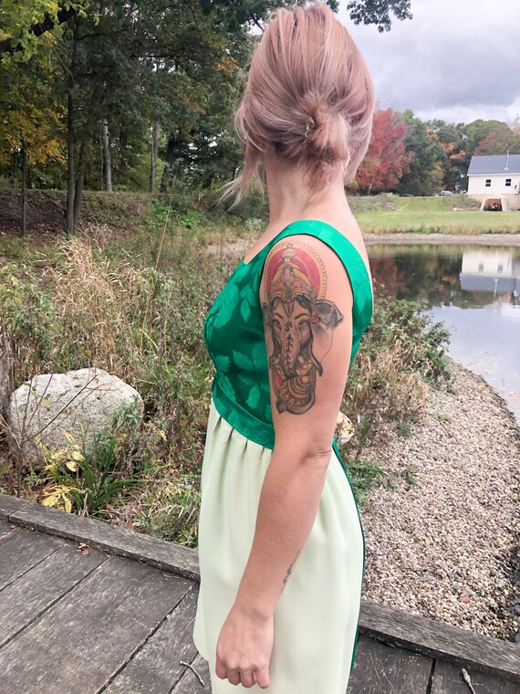 Esmeralda cocktail dress | 1950's Emerald Dress - image 2