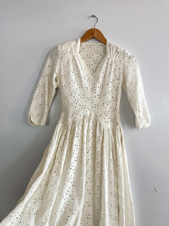 Vintage eyelet dress cheap