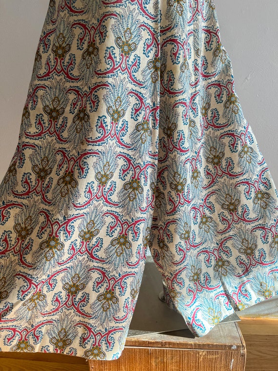 60s/70s Vintage Palazzo Pants Huge Bell Metal Zip… - image 3