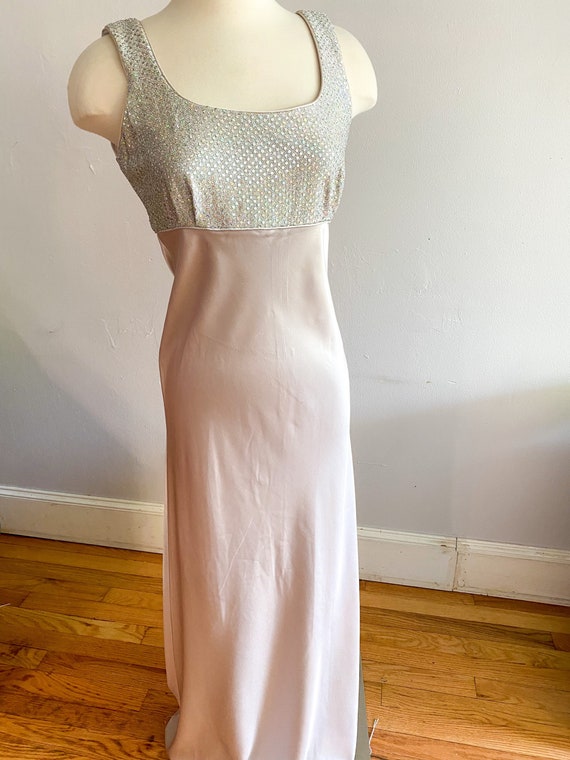 90s Silvery Lavender Bias Cut Gown by Betsy and A… - image 2
