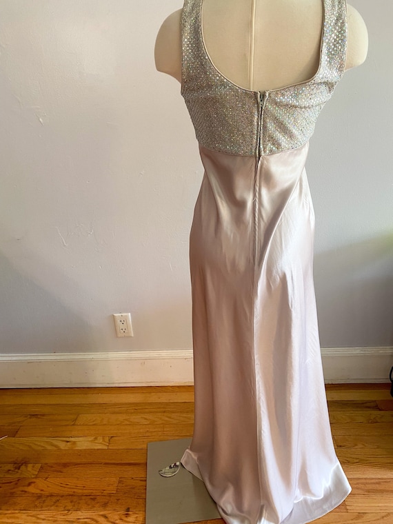 90s Silvery Lavender Bias Cut Gown by Betsy and A… - image 8