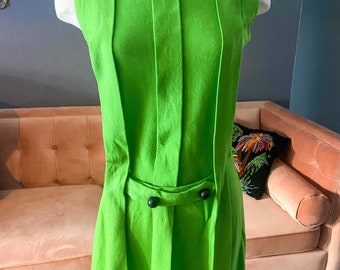 1960s Electric Green Mod Vintage Dress from Etta Louise by Beverly Paige sold by Neiman Marcus
