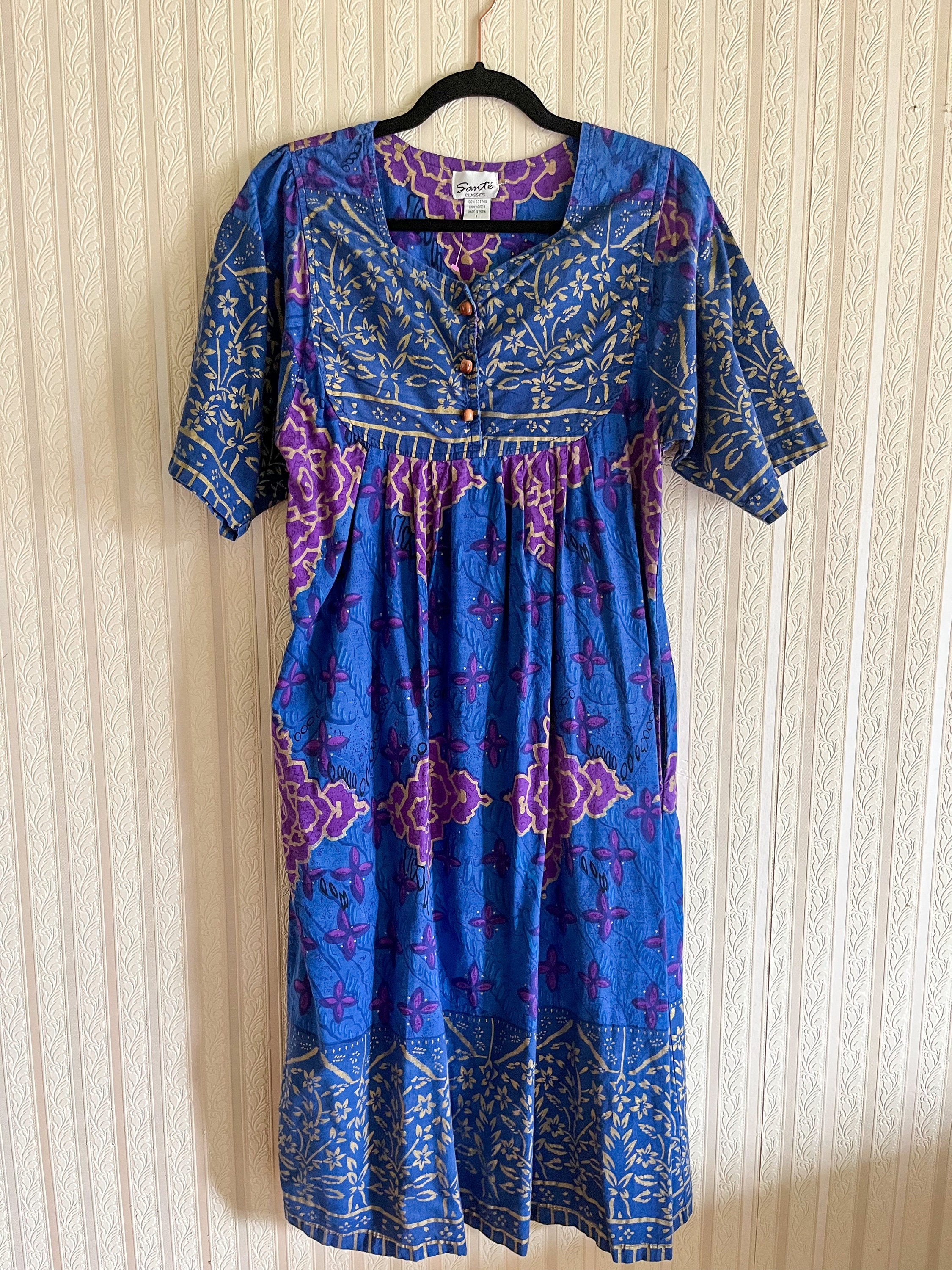 white christmas dresses Vintage Sante Classics Surrealist Kaftan with Scarf/Belt