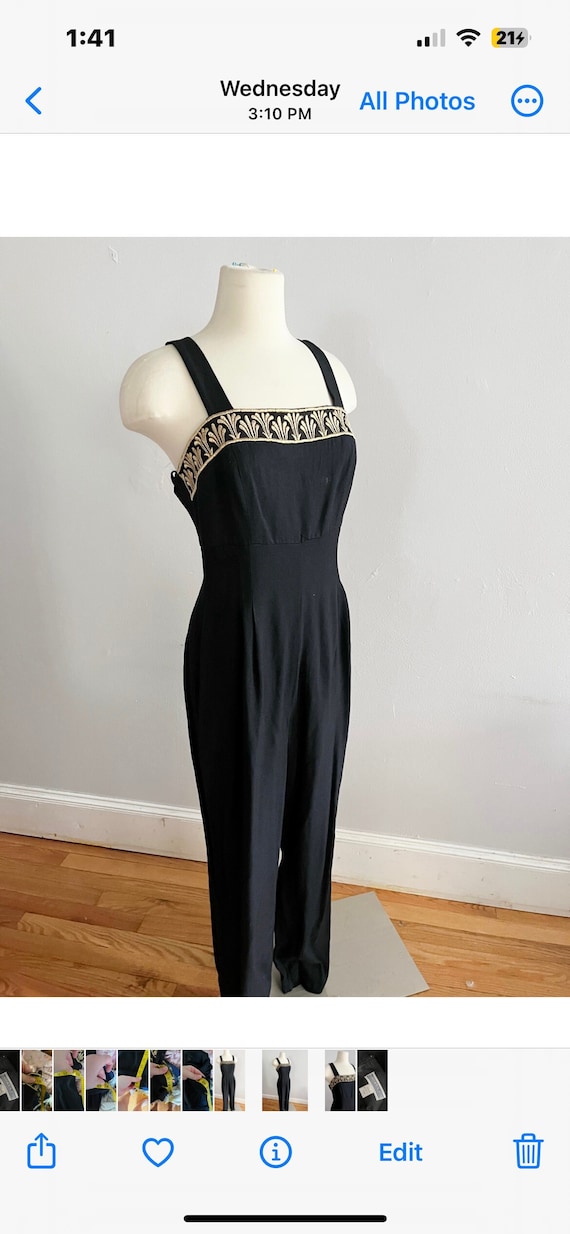 90s Realness Jessica Howard Black Jumpsuit with go