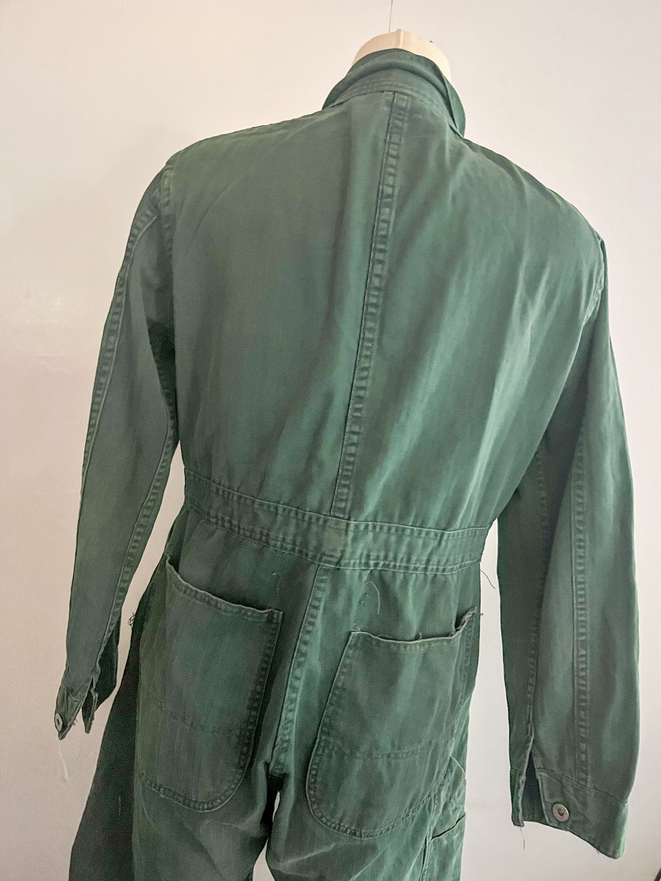 1950s Detroit Overall Mfg Co Vintage Green Coveralls