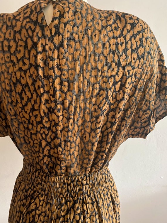 1980s Carole Little Leopard Rayon Fringe Top and … - image 6