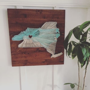 State String Art, Country String Art, Provence String Art, Double State, Wedding Gift, Anniversary Gift, Fun Wall Decor,