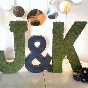 16&quot; Moss Letters, Moss Numbers, Preserved Moss, Unique Signs, Wedding Decorations, Large Letters
