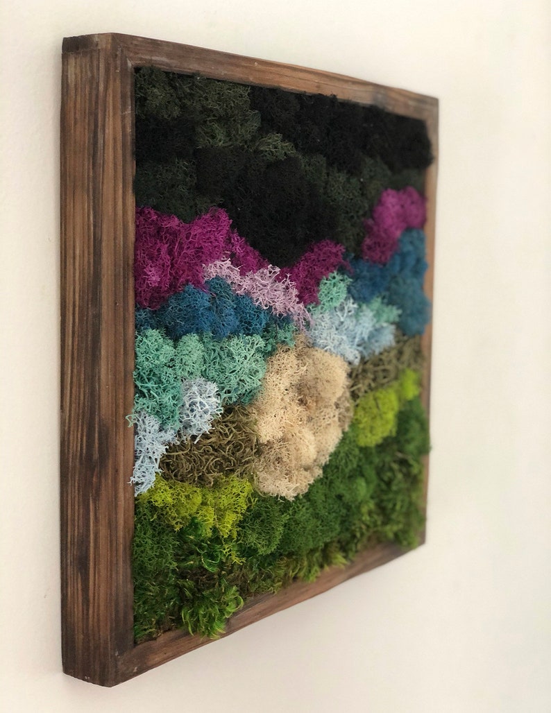 Moss Wall Decor Moss Art Moss Wall Hanging Etsy