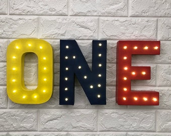 8", Marquee Letter, Cardboard Letter, Light up Letter, LED Battery Operated, Birthday Decorations, Wedding Decor, Circus Letters,