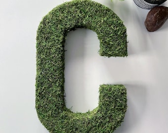 16" Moss Letters, Moss Numbers, Preserved Moss, Unique Signs, Wedding Decorations, Large Letters, Grass Letters