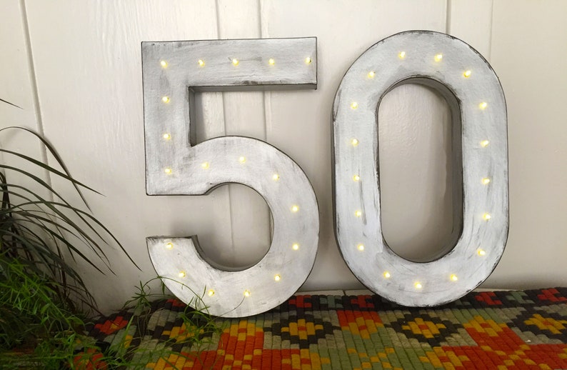 16 Light up Numbers Cardboard Numbers Birthday | Etsy