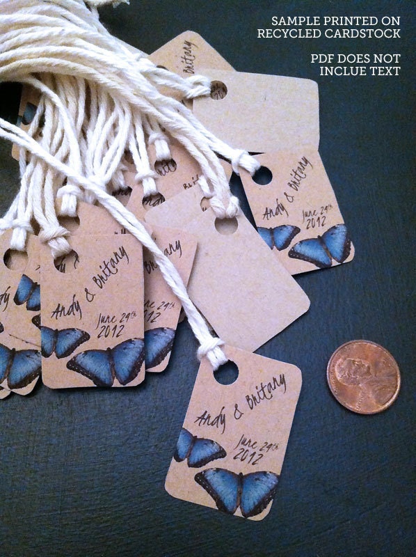 diy printable butterfly favor tags pdf file etsy