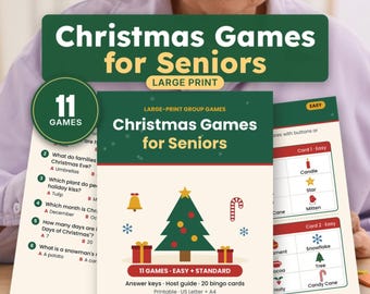Jullekar för seniorer, Bingo med stor stil, Trivia, Ordsökning, Julsångsquiz, Gruppaktiviteter
