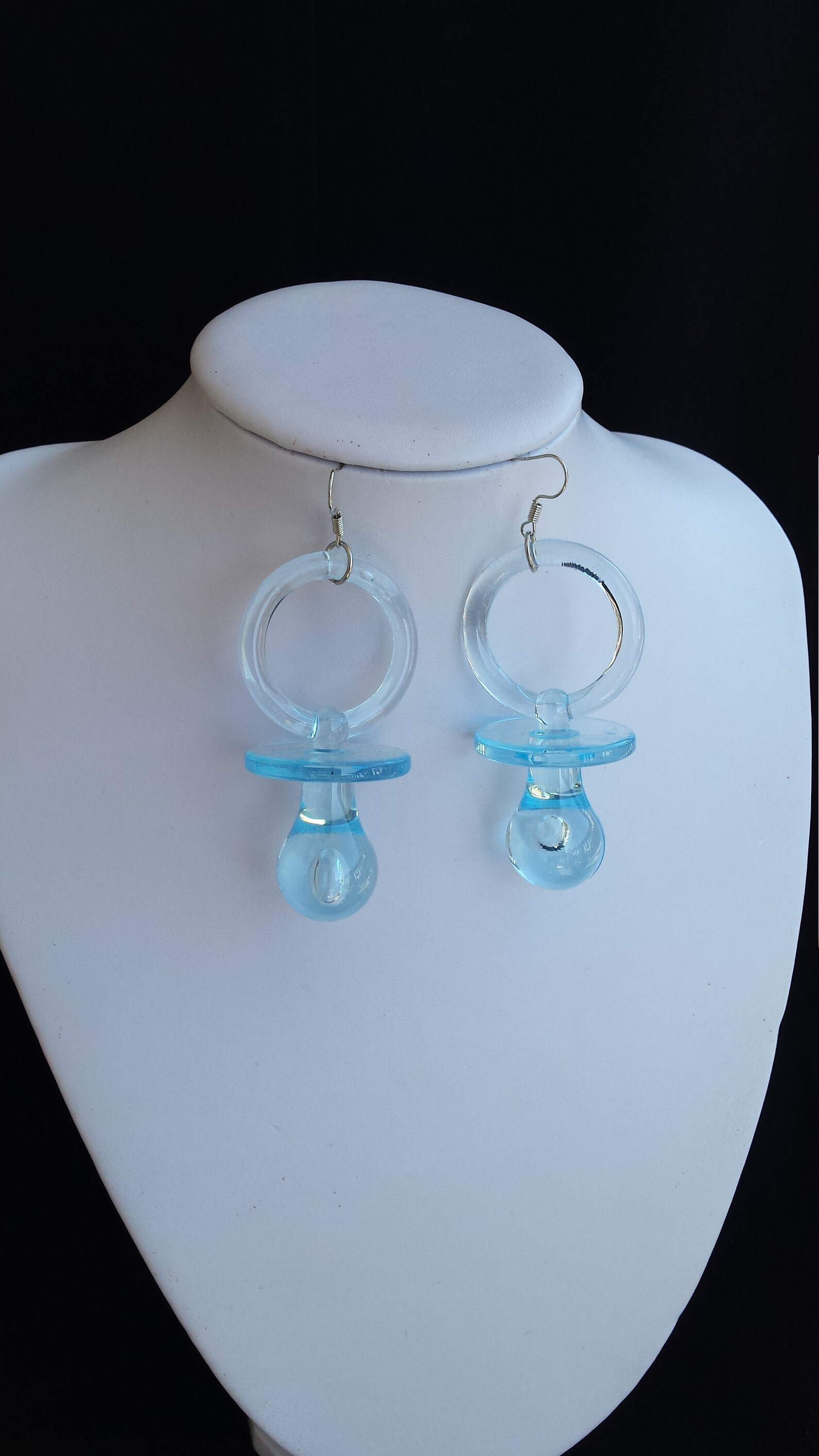 Large Pacifier Earrings Kitschy Earrings Dummy Earrings Etsy