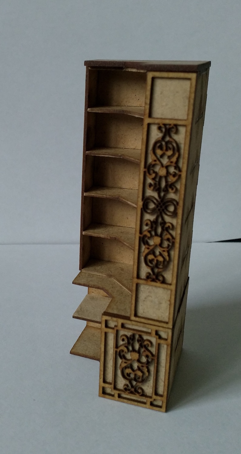 Corner Display Cabinet, White ON SALE - Dollhouse Junction