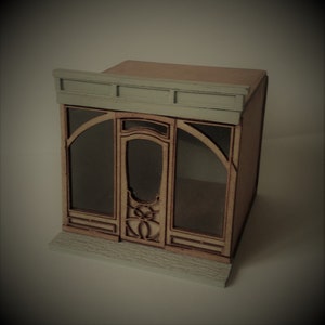 Dollhouse miniature roombox kit 1/48 quarter scale in Art Deco, Art nouveau.