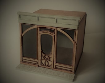 Dollhouse miniature roombox kit 1/48 quarter scale in Art Deco, Art nouveau.