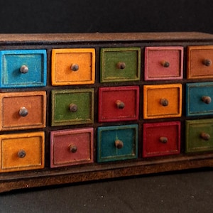 Dollshouse miniature kit 1 scale (1:12.1/12) pharmacists chest of drawers KIT.
