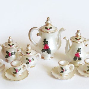 Dollhouse miniatures 1/12 coffee tableware Christmas KIT
