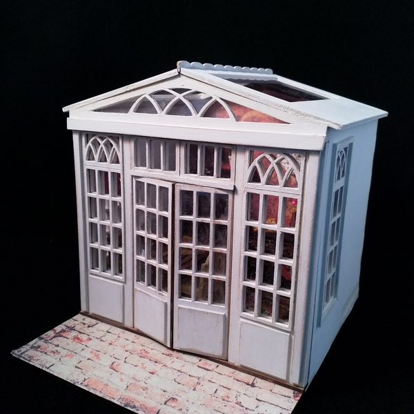 KIT de véranda miniature pour maison de poupée 1/24 demi-échelle.