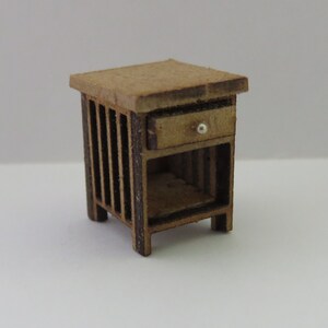 Dollshouse miniature quarter scale 1/48 night stand. image 2