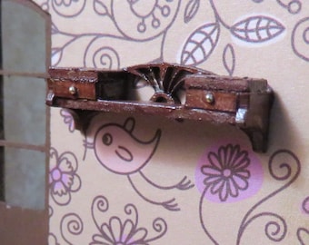 Dollshouse miniature Art Deco book shelf,quarter scale (1/48)