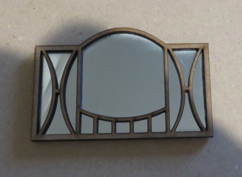 148 Dollshouse miniature Art Nouveau furniture garden mirror quarter scale