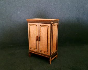Dollhouse miniature KIT half scale (1:24) Cupboard.